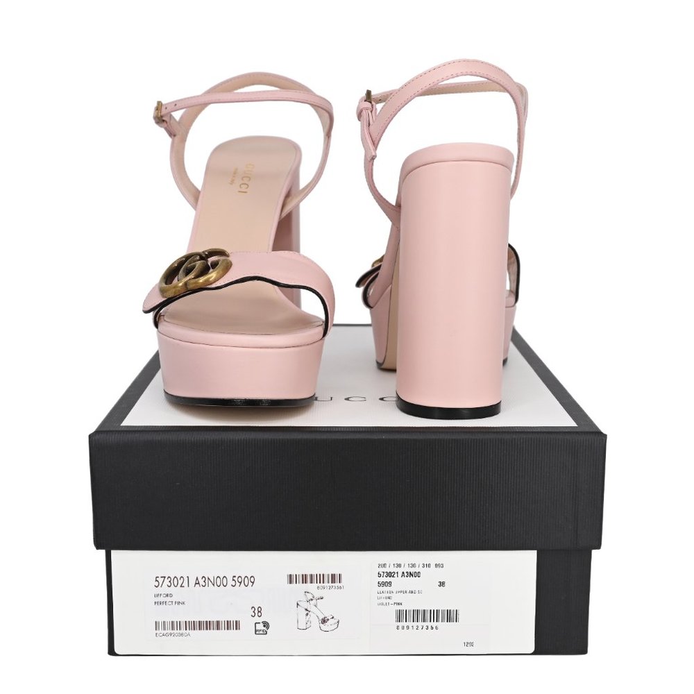 Gucci Women's 573021 GG Marmont Leather Platform Sandal - Picture 6 of 16